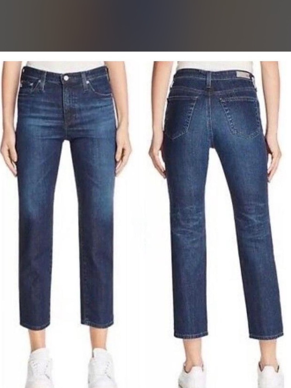 New AG The Isabelle High Rise Straight Crop Jeans